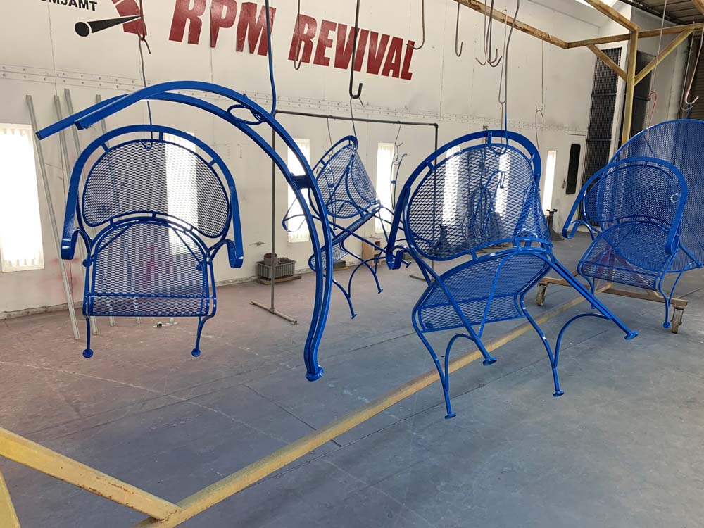 Blue Chairs and Table