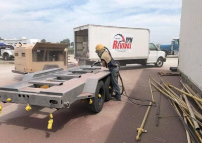 Mobile media blasting