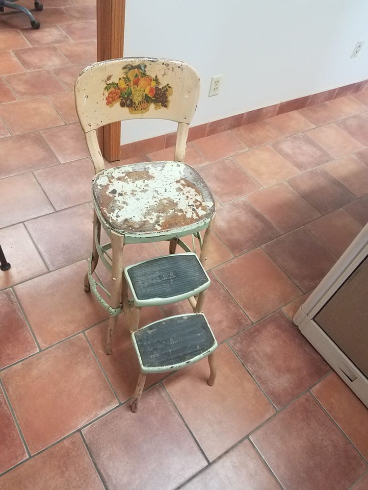 rusty step chair