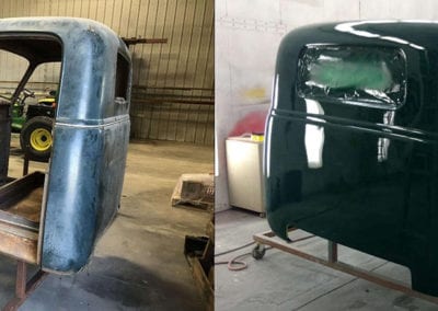 '52 Chevy before and after restoration