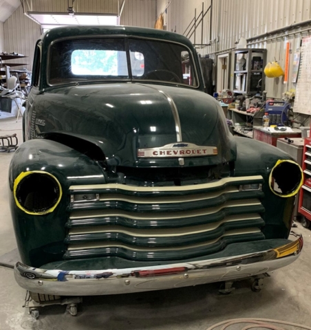 '52 Chevy during restoration